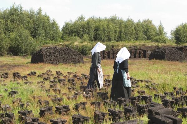 In het Veenpark beleef je hoe de mensen in Drenthe vroeger in het veen woonden en werkten. 